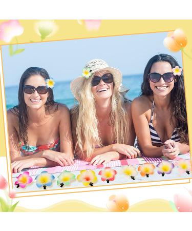 36 Pack Hawaiian Plumeria Flower Hair Clips for Bridal Wedding Beach Party Decorations - 2.8 Inch Foam Artificial Clips - Buy Online on GoSupps.com