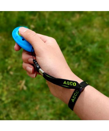 Asco Premium Finger Clicker for Dog Cat & Horse Training | Elastic Hand Loop | Professional Clicker | Blue AC04FA - International Shipping Available - Buy Online on GoSupps.com