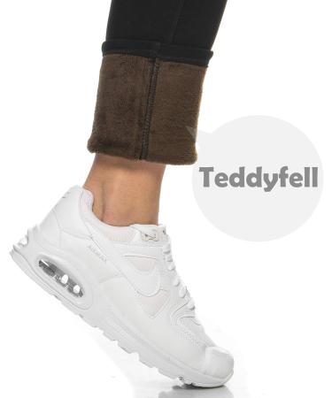 Kendindza Women's Thermal Trousers with Fleece Lining Opaque Black Rhinestones & Pockets - Stylish Winter Leggings - Buy Online on GoSupps.com