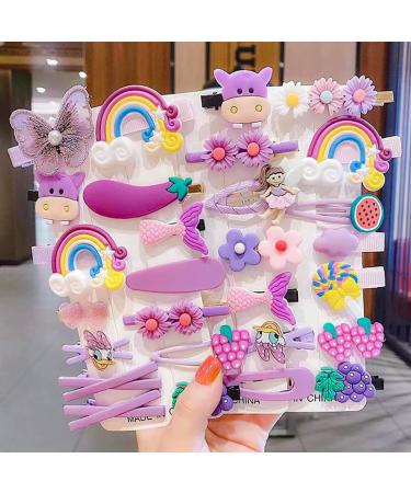 Tianyis 14-Piece Girls' Hair Accessories Set | Colorful Cartoon Hair Clips & Flower Clips for Kids | Sweet Hair Clips for Baby Girls - Buy Online on GoSupps.com