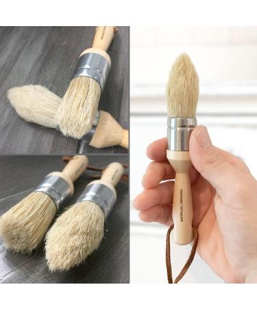 Vintage Tonality Chalked Paint Brush Set - 3 Brushes with Natural Boar Hair Bristles for Furniture, Clear Wax, Stencil & Milk Paint - Buy Online on GoSupps.com