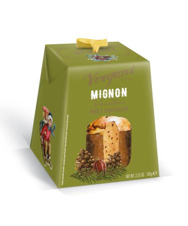 Vergani - Mini Panettone Pears Chocolate Cute - Traditional Italian Panettone made in Milan - Typical Christmas cake in Italy