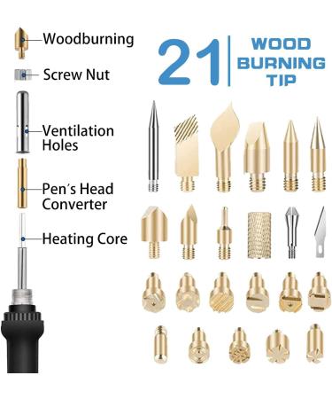 72Pcs Wood Burning Kit for Beginners  Adjustable Professional Wood Burner Pen Tool and Accessories  woodburning Embossing Carving - Buy Online on GoSupps.com