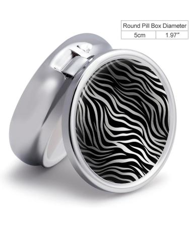 Portable Zebra Print Pill Box | 3 Compartment Travel Medicine Organizer for Purse & Pocket - Buy Online on GoSupps.com