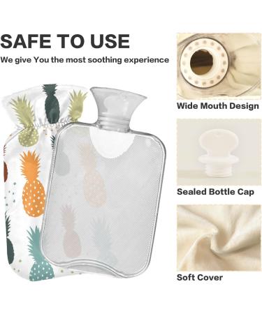 Naanle Summer Tropical Pineapple Water Bottle - 2L Large Hot Water Bottle for Bed Hand/Foot Heat Relief & Cold Therapy - Buy Online on GoSupps.com