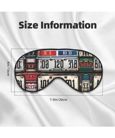 SSIMOO Double-Sided Eye Mask - Old License Plate Print | Soft Light Blocking for Better Sleep | International Shipping - Buy Online on GoSupps.com