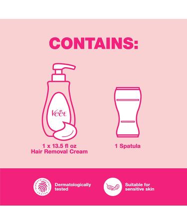 Veet Professional 2 Min Hair Removal Cream for Sensitive Skin 13.5 fl oz - Fast-Acting, Long-Lasting Formula for Arms, Underarms, Legs & Bikini Area - Dermatologist Tested - Pack of 1 - Buy Online on GoSupps.com