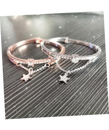 FRCOLOR 3pcs Bracelet for Women Moon Bracelet Gemstone Bracelets Star Hand Jewelry Women Bracelets Crystal Bead Bracelet Womens Bracelets Cuff Bracelet Silver Bracelet Miss Vintage - Buy Online on GoSupps.com
