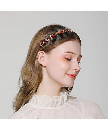 Korean Double Bangs Hairstyle Hairpin Headband - Black+Coffee | Multi-layer Twist Plait Hair Tool with Alligator Clip for Women - Buy Online on GoSupps.com