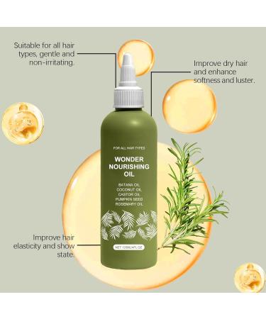 QPJUVC Hair Growth Oil 100 pure coldpressed serum with rosemary and coconut oil scalp treatment for thicker stronger hair nourishing essence for dry damaged hair 3 - Buy Online on GoSupps.com