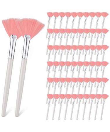60 Pcs Fan Facial Brushes Soft Fan Facial Applicator Brushes Acid Applicator Brush Cosmetic Makeup Applicator Tools for Peel Masks Eyeshadow Mud Cream, Pink - Buy Online on GoSupps.com
