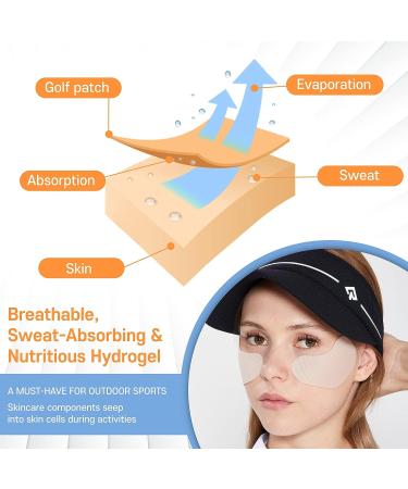 Nutriadvisor Golf Sun Protection UV Facial Patches for Outdoor Activities - 5-Pairs of Sunblock Gel Patches with Skincare Ingredients - Buy Online on GoSupps.com