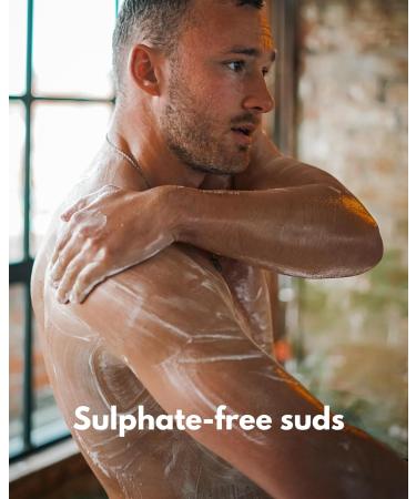 ManCave Aloe + Pine Shower Gel 200ml for Men | Sensitive Skin | Sulphate-Free & Vegan | Made in England | Recycled Tube | Natural Formulation - Buy Online on GoSupps.com