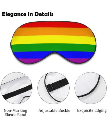 Rainbow LGBT Pride Flag Sleep Mask - Adjustable Eye Cover for Sleeping and Travel - Buy Online on GoSupps.com