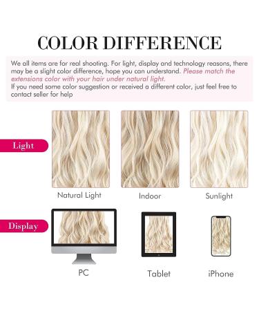 REECHO Invisible Wire Hair Extensions | Curly Wavy Secret Hairpiece 20 Inch - Light Blonde - Buy Online on GoSupps.com