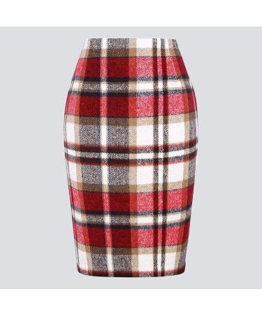 Shop Women's Boho Knee-Length Beach & Winter Skirts | Stylish Light Pants Mini Petticoat & Flowing Designs in Rock Red - Buy Online on GoSupps.com