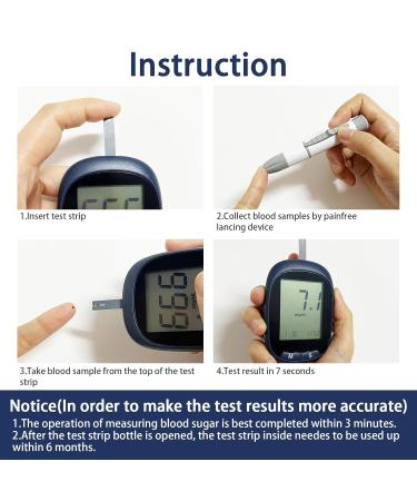 Blood Glucose Monitors Blood Glucose Meter Blood Sugar Tester With Test Strips x 50 and Lancet x 50 for UK Diabetics -in mmol/L - Buy Online on GoSupps.com