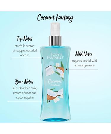 Body Fantasies Coconut Fantasy for Women - 8 oz Body Spray - Buy Online on GoSupps.com