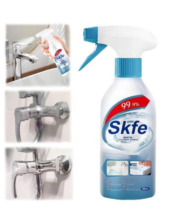 Skfe Bath Cleaner Spray Skfe Stubborn Stains Cleaner Skfe Bathroom Cleaning Spray Bathroom Descaler Cleaner Powerful Bathroom Cleaning Spray for Toilet Bath Shower (1Pcs)