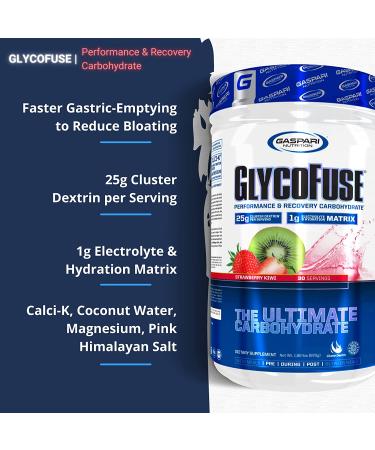 Gaspari Nutrition Glycofuse Performance and Recovery Carbohydrate 25g Cluster Dextrin, 1g Electrolyte Matrix, 30 Servings - Kiwi Strawberry Flavor - Buy Online on GoSupps.com