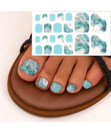 WOKOTO 440-Piece Toenail Polish Stickers Kit - Marbled Style Gel Nail Strips for Women with Nail File - Gradient Nail Art Decals - Self-Adhesive Manicure Set - Buy Online on GoSupps.com