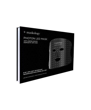 +maskology PHOTON LED MASK ANTI-AGEING DEVICE 5-in-1 Light LED Light Technology | LIGHT THERAPY FACIAL MASK | Fully Adjustable LED Device | Improves Skin Tone Texture & Firms the Skin