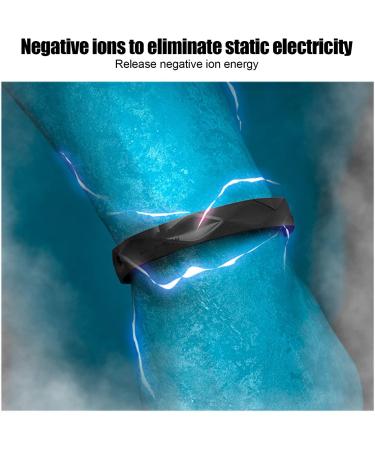 Buy Antistatic Silicone Bracelet for Improved Sleep | Unisex Black Electrostatic Distance Bracelet for Winter & Insomnia - Buy Online on GoSupps.com