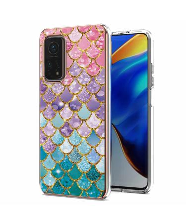 Miago case mobile phone case for Xiaomi Wed 10t slim thin bowl marble series cover tpu bumper scratch festival protective cover case pink green scale xiaomi mi 10t pink green scale
