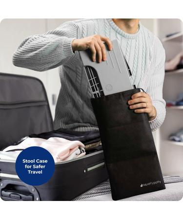 Squatty Potty Porta Traveler Foldable Toilet Stool - 7 Height - Gray | Compact & Portable Solution for Travel - Buy Online on GoSupps.com