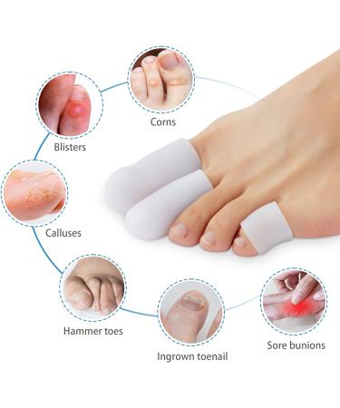 Echify Toe Protectors - 12 Pcs Gel Toe Caps for Big Toe & Pinky - Silicone Toe Covers for Blister, Corn, Callus, Ingrown Toenail, Hammer Toe - Toe Sleeves for Comfort & Protection - Buy Online on GoSupps.com