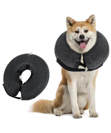 Inflatable breaking ruff for dogs & cats protective collar dog with adjustable Velcro fastener Dog collar leak protection for recovery after operations or wounds hubal ruff dog leak protection (XL) - Buy Online on GoSupps.com