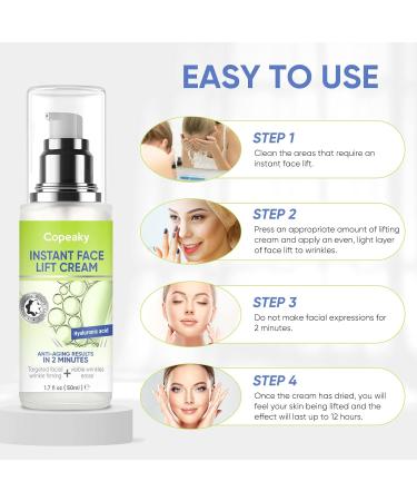 AVPAVP Instant Face Lift Cream Lightweight Non-Greasy Formula for Immediate Tightening Intense Hydration to Visibly Smooth Wrinkles & Firm Skin for Face & Neck 50ml - Buy Online on GoSupps.com
