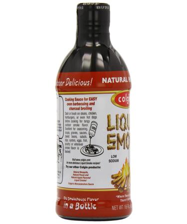 Colgin Liquid Smoke 16 oz: Natural Hickory Flavoring for BBQ, Grilling, and Cooking - Buy Online on GoSupps.com