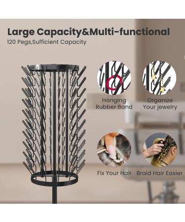 Sunnacate Height Adjustable Braiding Hair Rack 360 Rotatable Hair Rack with 120-Pegs Hair Divider Rack for Braiding Hair Extension Holder Stand for Stylists Braiding Supplies Tools Barber Shop - Buy Online on GoSupps.com
