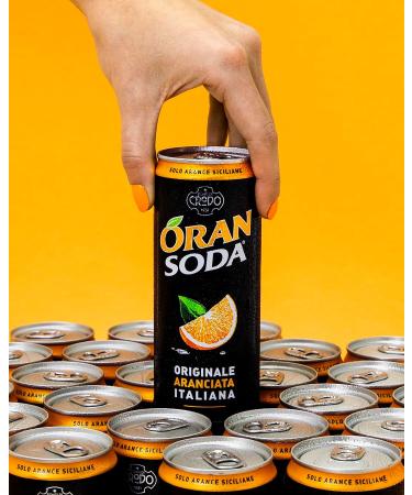 Oran Soda Crodo Orange Lemonade (24 x 330 ml) with pulp Natural flavours Orange from Southern Italy Refreshing  - Buy Online on GoSupps.com