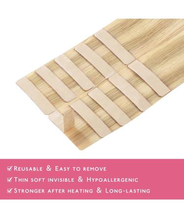 Buy If-Of-Hearted Tape Extensions - Real Hair Light Blonde Highlights | 10pcs 35cm Invisible Tape-In Extensions | Smooth Refill Pack - Buy Online on GoSupps.com