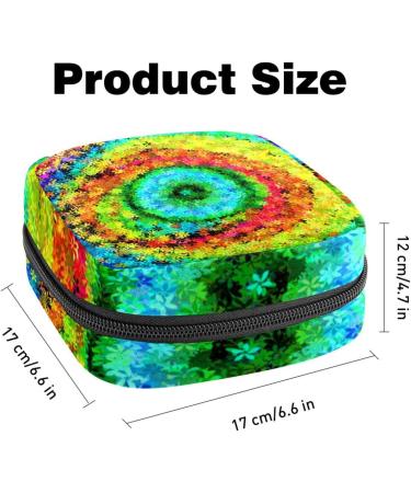 Colorful Rainbow Floral Storage Bags for Women's Bandages & Menstrual Care | Portable Multi-Use Organizers for School & Office - Buy Online on GoSupps.com
