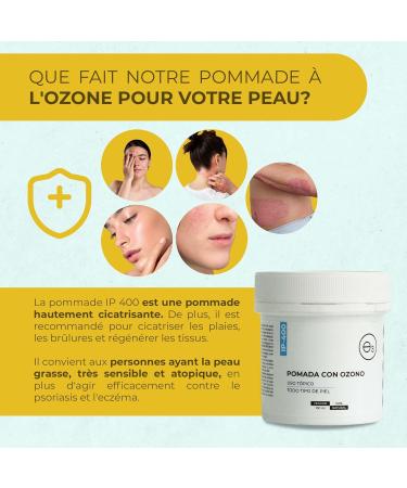 OZONO D'OR - 100% Natural Organic Healing Ointment with Ozone | Psoriasis Cream | Healing Cream for Skin Wounds Surgical Burns Atopic Dermatitis and Anti-Decubitus. 100ml. - Buy Online on GoSupps.com