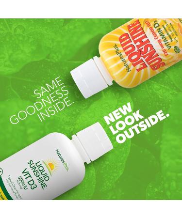 NaturesPlus Liquid Sunshine Vitamin D3-5000 IU 16 fl oz - Tropical Citrus Flavor - Bone, Heart & Immune Support - Gluten Free - Buy Online on GoSupps.com