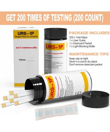 200CT Ketone Test Strips - Accurate Keto Strips for Quick Ketosis Testing | Easy-to-Use & Read Results - Buy Online on GoSupps.com