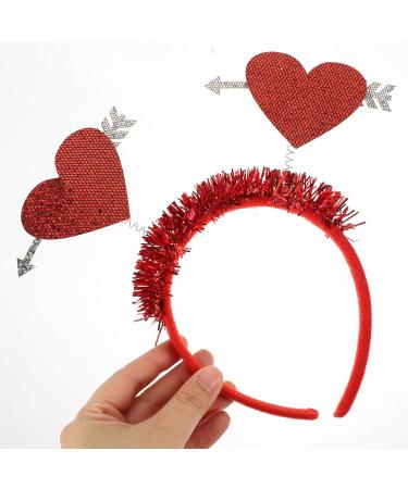 Minkissy 2-Piece Valentine's Day Heart Head Boppers - Glitter Red Love Hair Bands for Weddings & Festivals - Buy Online on GoSupps.com
