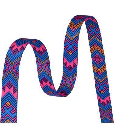Mihqy Adjustable Dog Collar - Soft Bohemian Design for All Sizes | Comfortable Floral & Geometric Patterns - Perfect for Small Medium & Large Dogs (Neck 38-63 cm Width 2.5 cm) - Buy Online on GoSupps.com