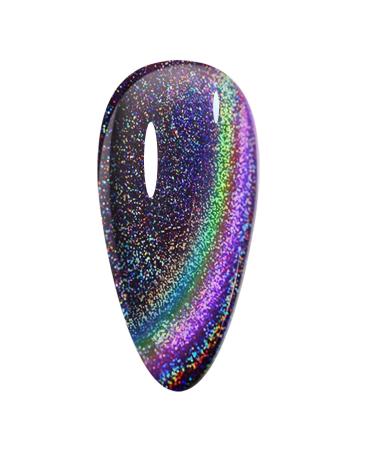 Gellen Cat Eye Gel Nail Polish - 18ml Rainbow Glitter UV Gel for Stunning Magnetic Nail Art | Reflective Holographic Effects - Buy Online on GoSupps.com