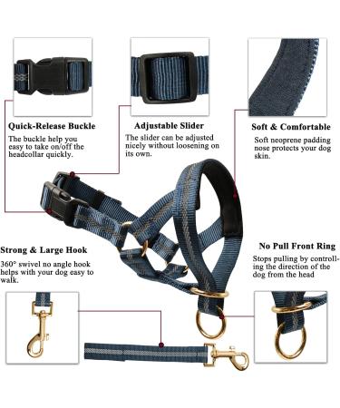 Barkeless Dog Handlebars | No Pull Reflective Training Device for Medium & Large Dogs - Training Instructions Included (S Slate Gray) - Buy Online on GoSupps.com