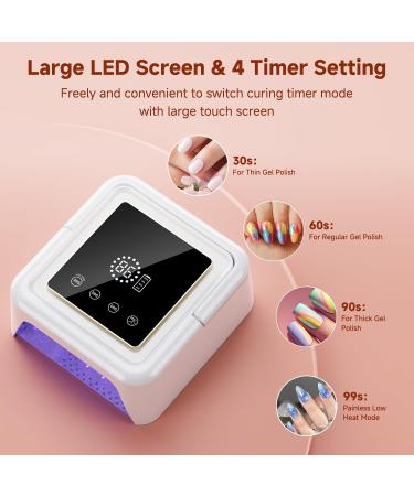 Buy Cordless UV Nail Lamp 108W - Professional LED Curing Light with 36 Beads Touch Display 4-Timer Modes & Auto Sensor | Fast Rechargeable Nail Dryer for Salon & Home - Buy Online on GoSupps.com