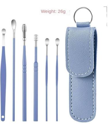 Stainless Steel Ear Cleaning Set - Portable 6-Piece Spiral Earpick Tool | Spring Design for Effective Ear Cleaning - Buy Online on GoSupps.com