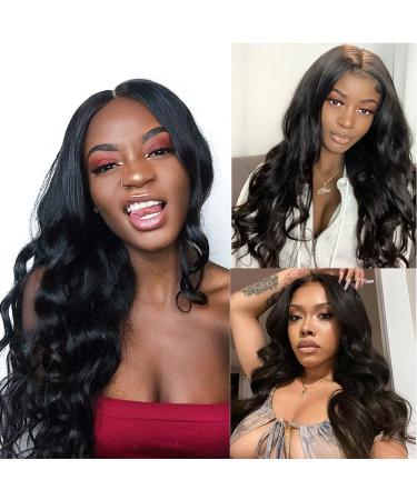 Brazilian Body Wave Bundles with Closure - 16 18 20 +14 Inch - 100% Unprocessed Virgin Human Hair - Buy Online on GoSupps.com