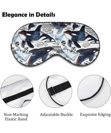 Killer Whale Sleep Mask - Adjustable Eye Cover for Men and Women - Blocks Light for Night, Travel, and Nap - Buy Online on GoSupps.com