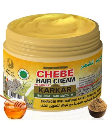 Karkar Cream with Chebe Powder for Hair Growth and Honey - Enhanced With Natural African Chebe Powder for Hair Growth and Karkar Hair Oil - 200 GM