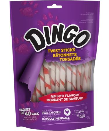 Dingo Twist Sticks 40ct 7oz 200g & Bone Mini 14 ct Twist Sticks + Bone Mini 14 ct - Buy Online on GoSupps.com